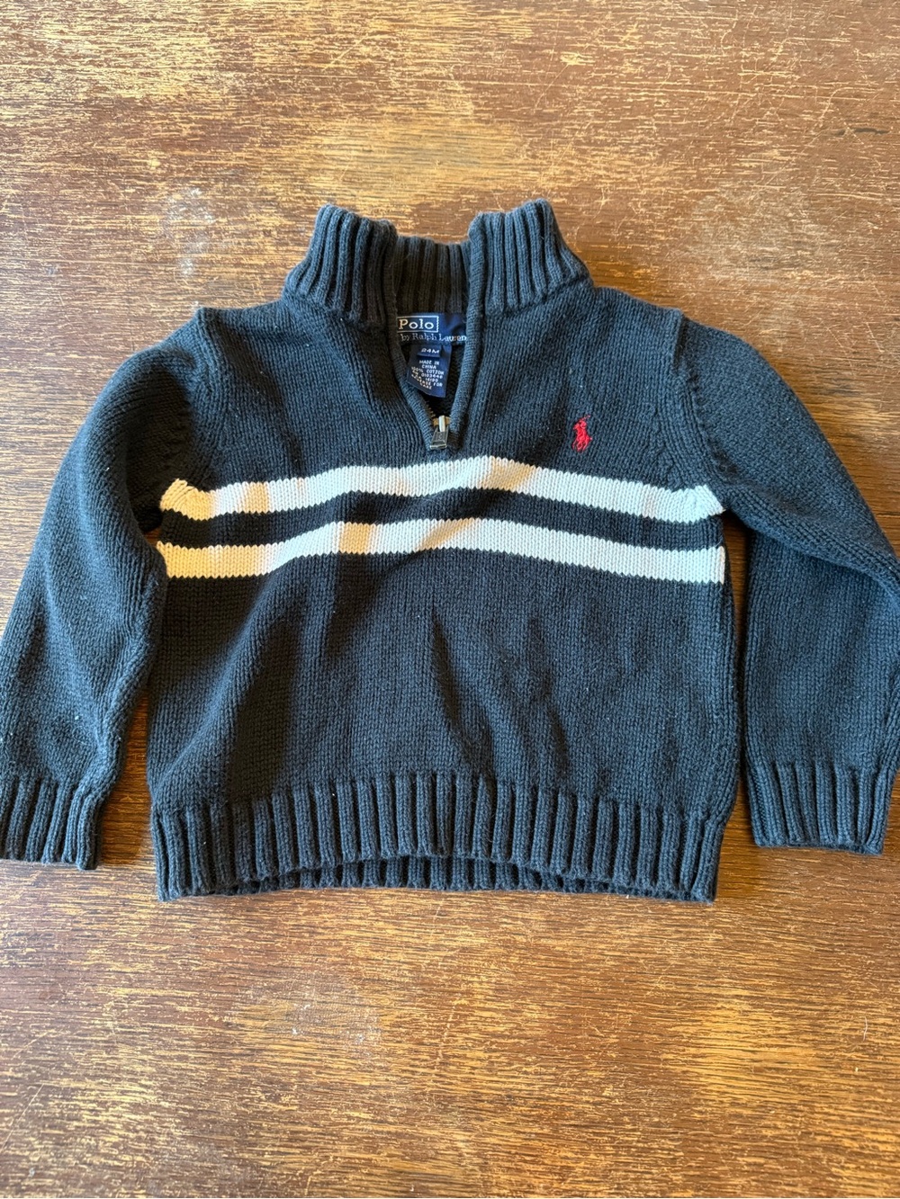 EUC Polo Ralph Lauren size 24 months quarter zip sweater